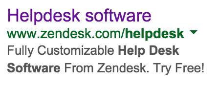 Help Desk Software Zendesk Ad