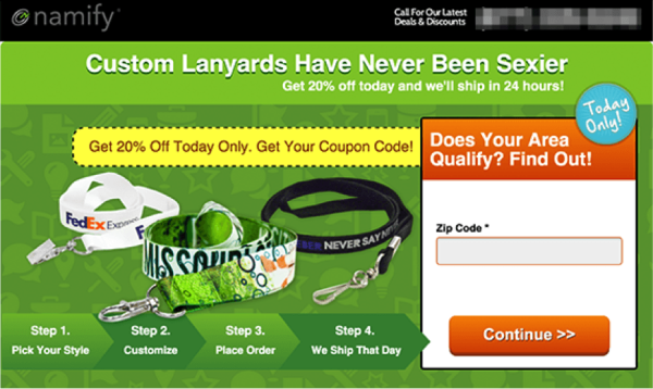 multistep landing page