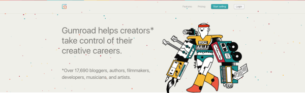 landing page example gumroad