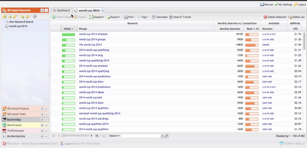 find keywords fast