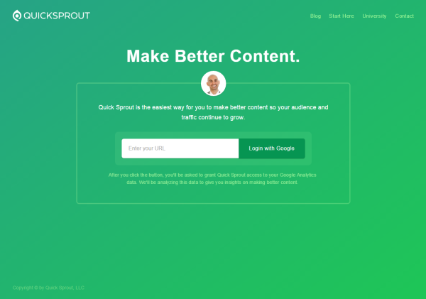 good landing page example