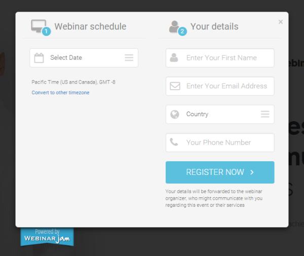 great landing page example