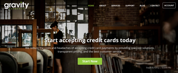landing page