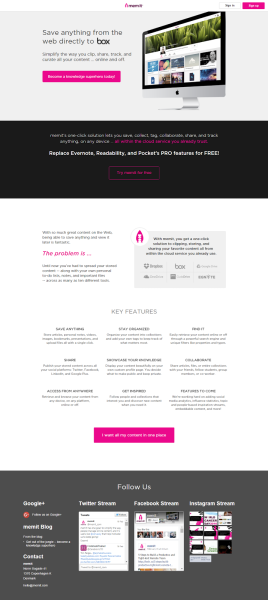 landing page text
