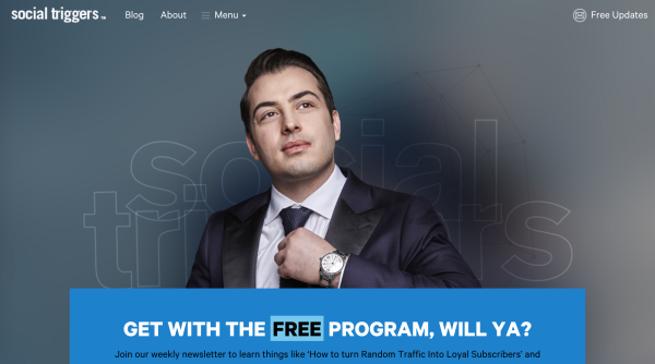 outstanding landing page examples social triggers