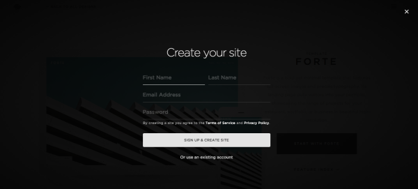 landing page form template