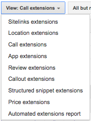 where to find your adwords extensions