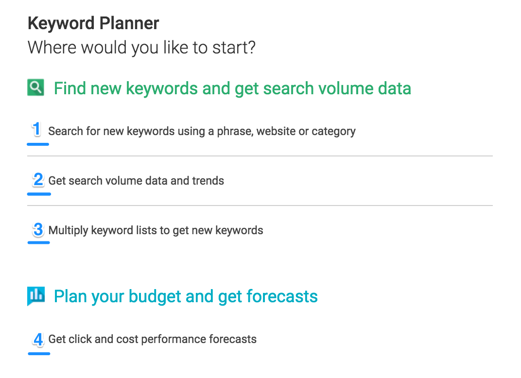 Google Keyword Planner