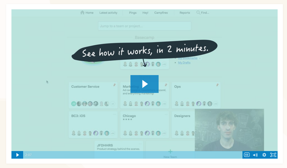 video how to landing page