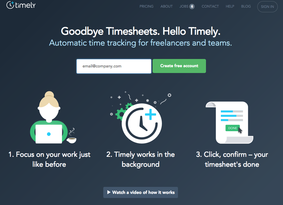 steps landing page