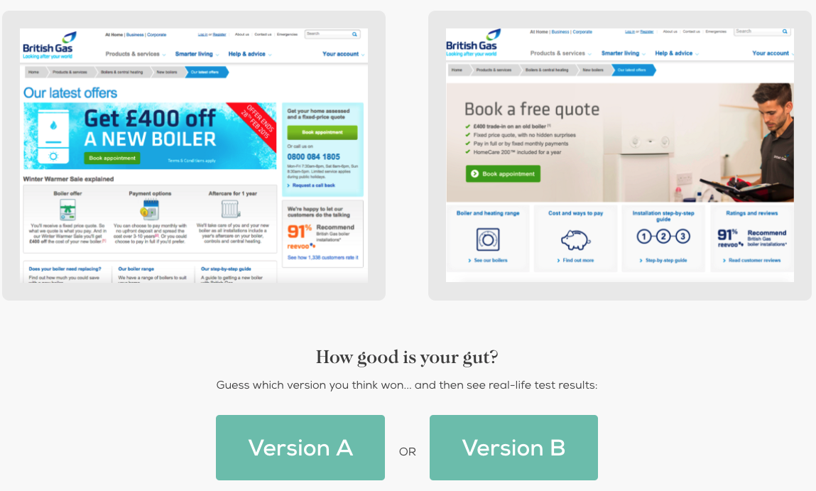 clean landing page