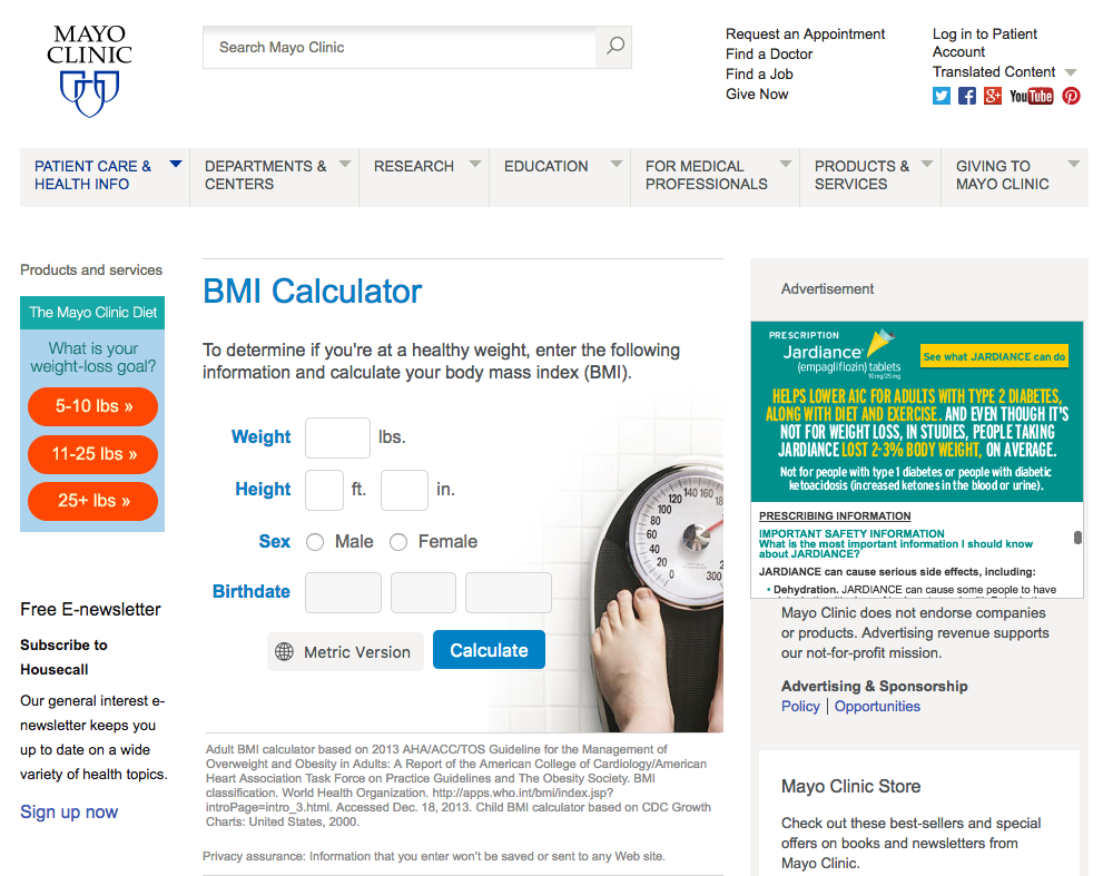 interactive tool landing page