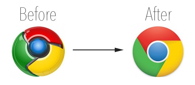 google logo to flat
