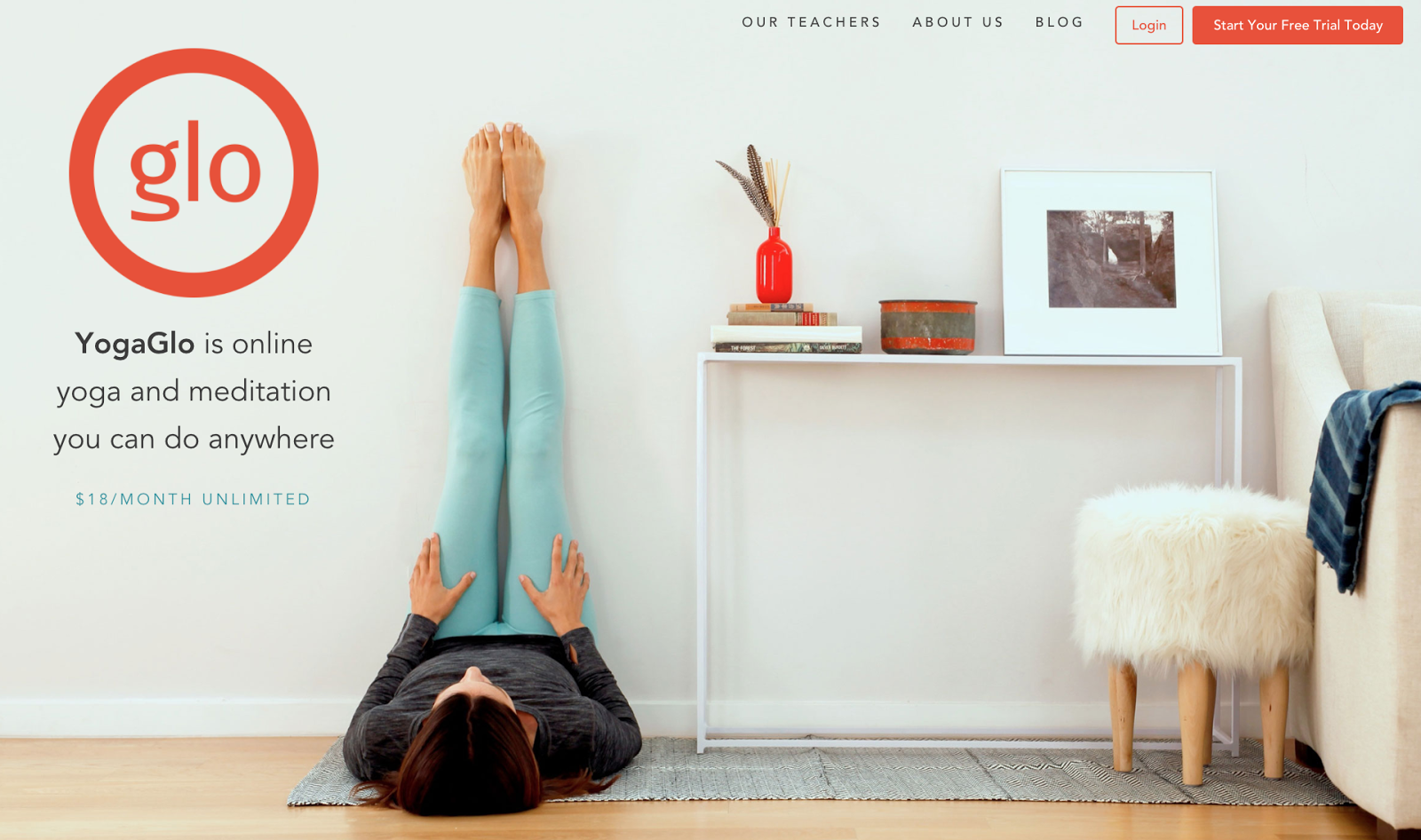 landing page checklist yoga glow