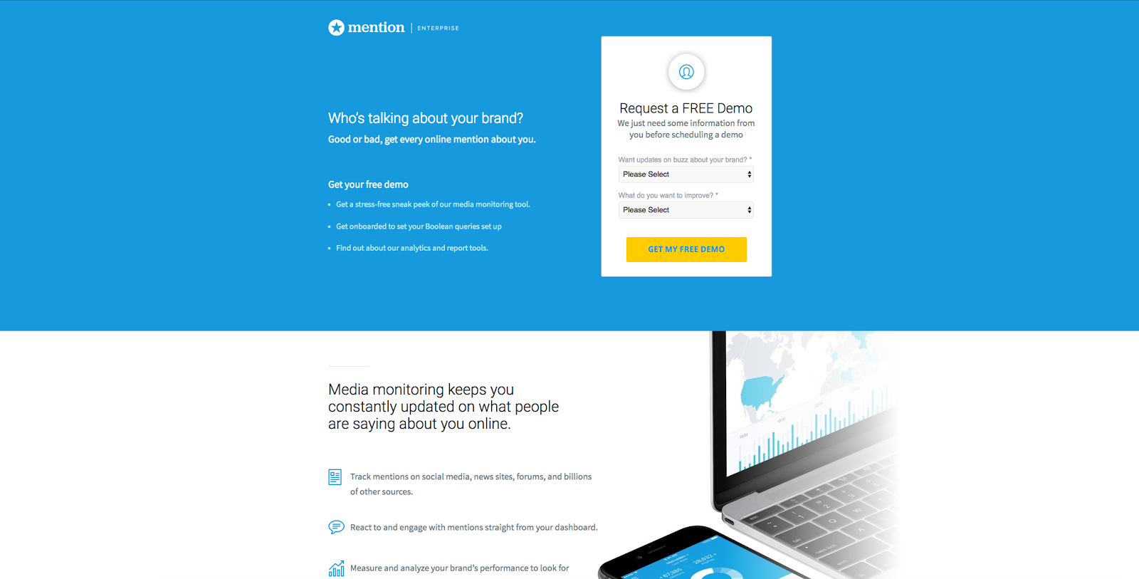 conversational landing page b