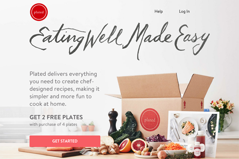 plated social media landing page