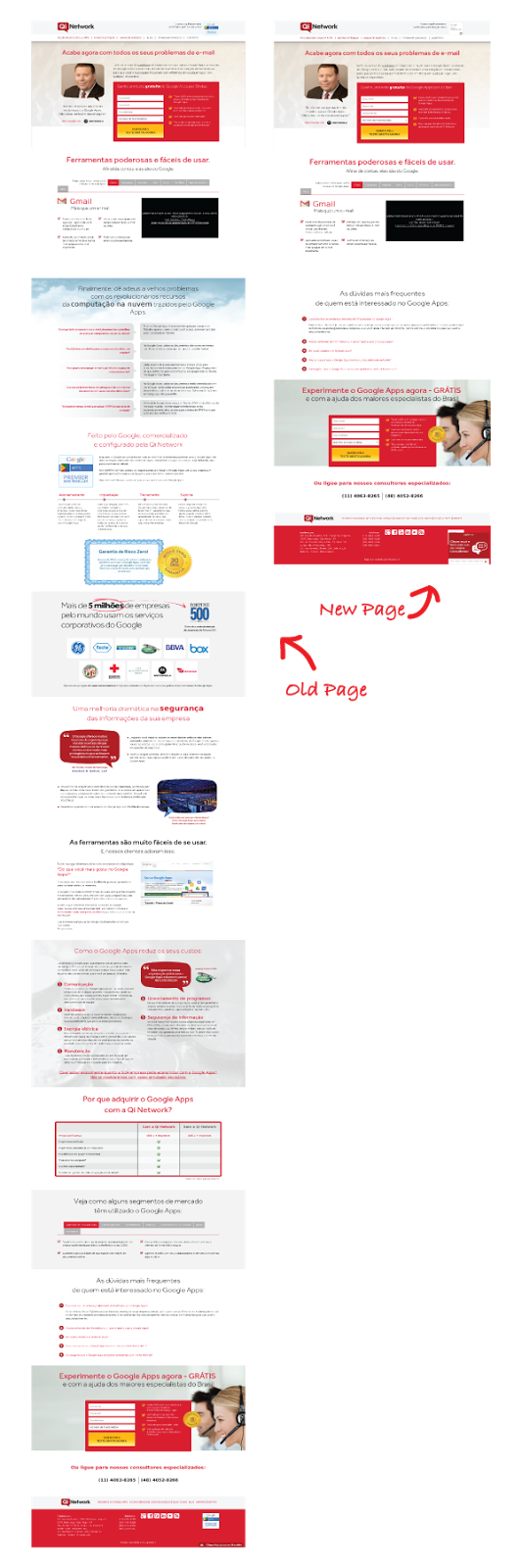 shorter landing page test