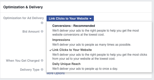 Facebook ad bidding