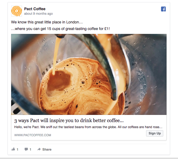 Pact Coffee ad