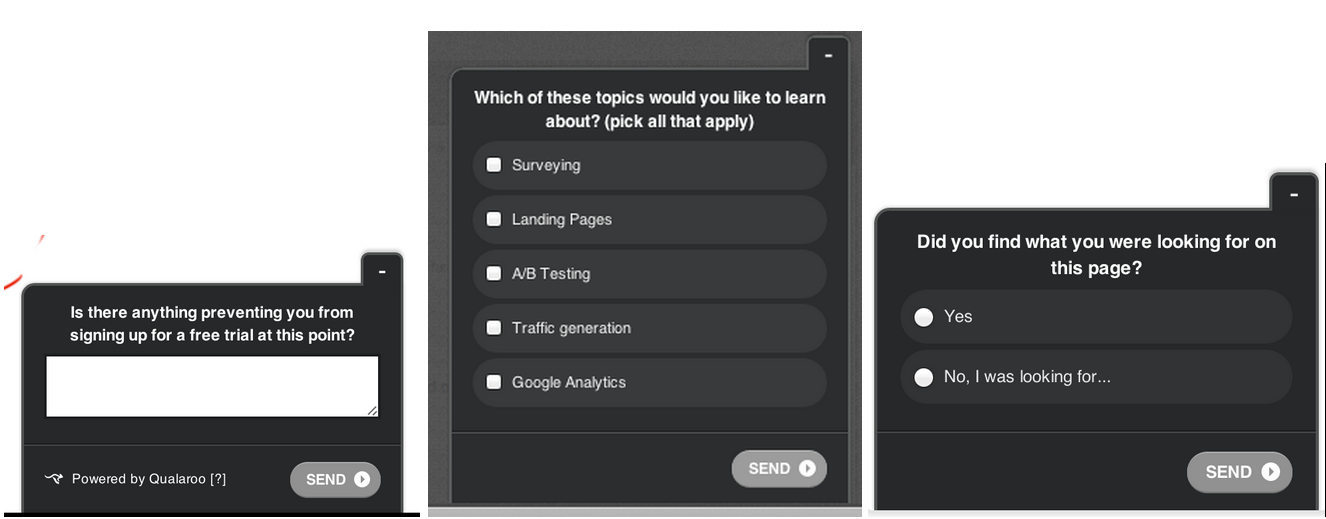 CRO research qualaroo surveys