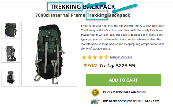 trekking backpack