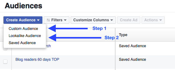 Create a lookalike audience