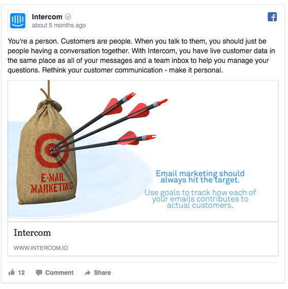 Intercom ad example