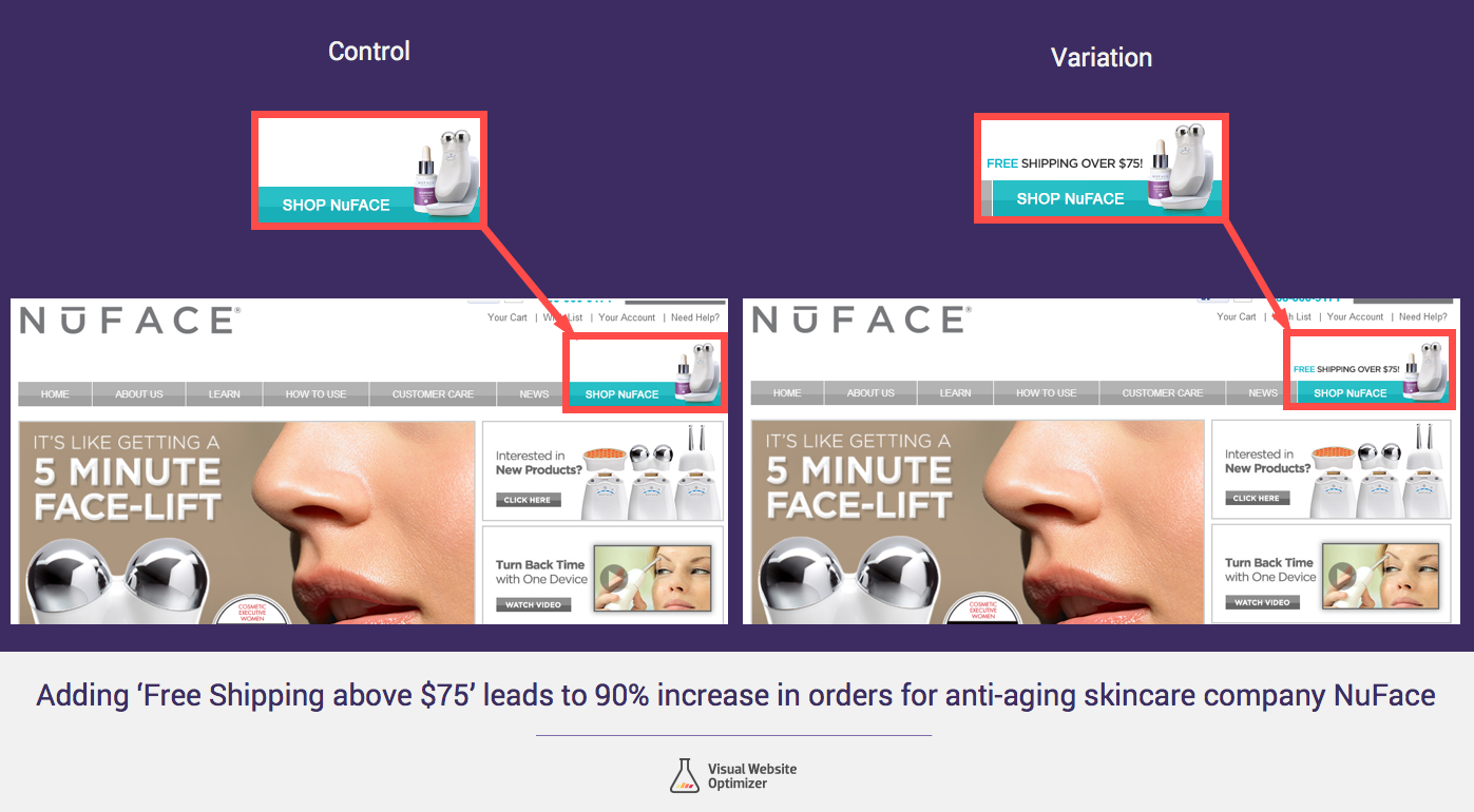 nuface free shipping test