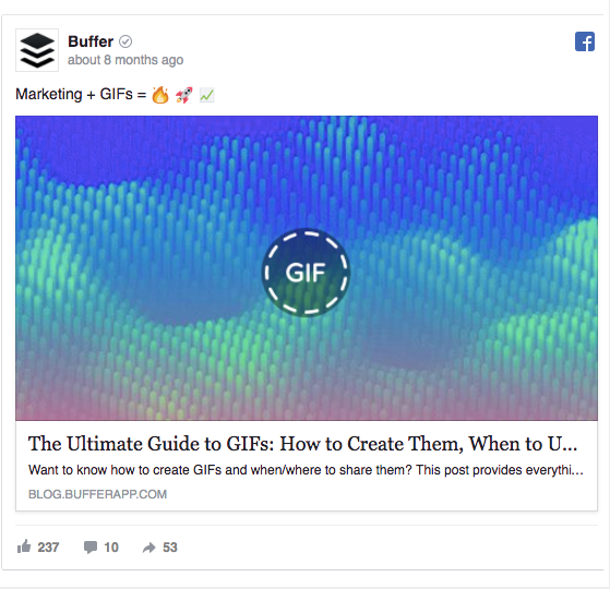 Start using GIFs in your Facebook ads like Buffer