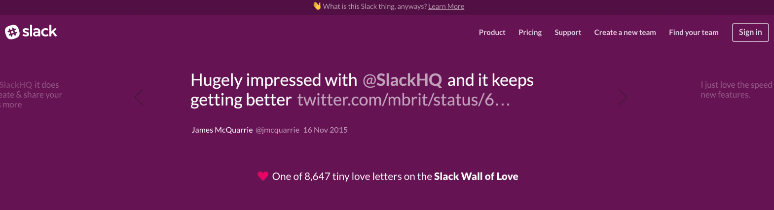 slack wall of love