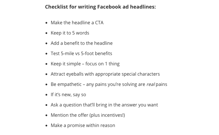 That’s not the only checklist of the article ?