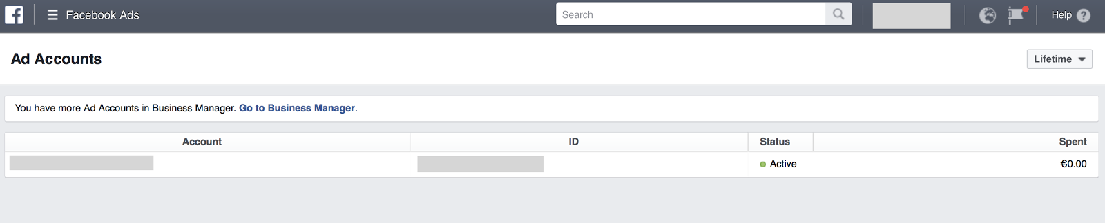 Go to the Facebook Business Manager to select an account