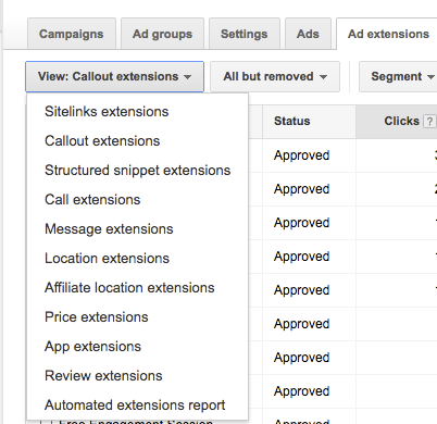 Here’s a look at some of the different ad extensions you can use
