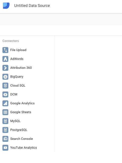 Data Studio has a large amount of built in data integrations.