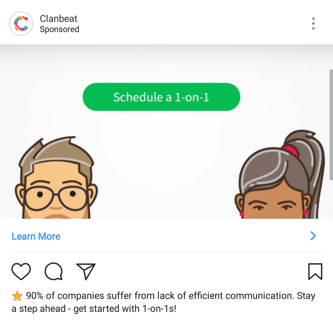 Clanbeat is using Instagram ads to reach B2B audiences