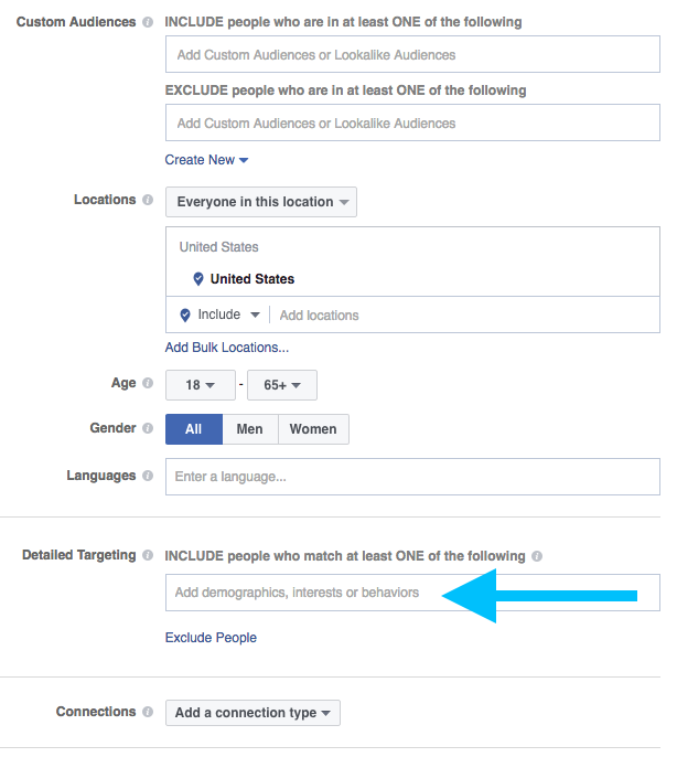 Use Facebook’s Detailed Targeting