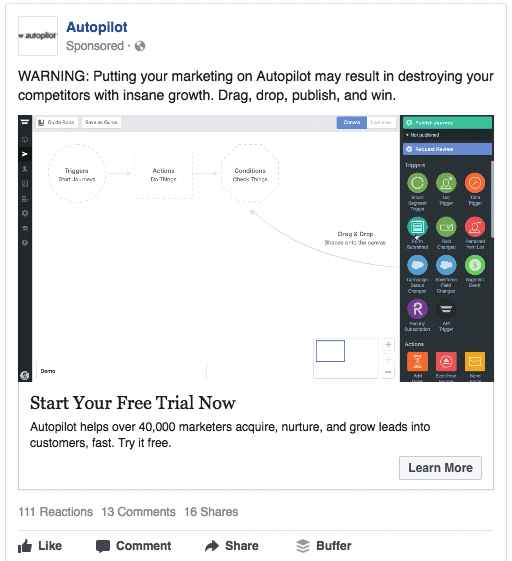 Facebook also supports GIF-format ads.