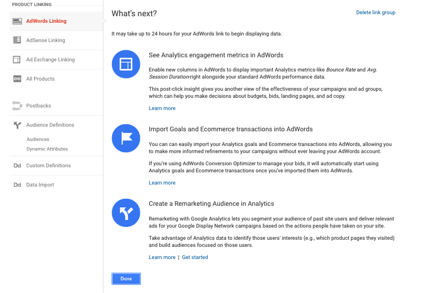 The first step to AdWords + Analytics success.