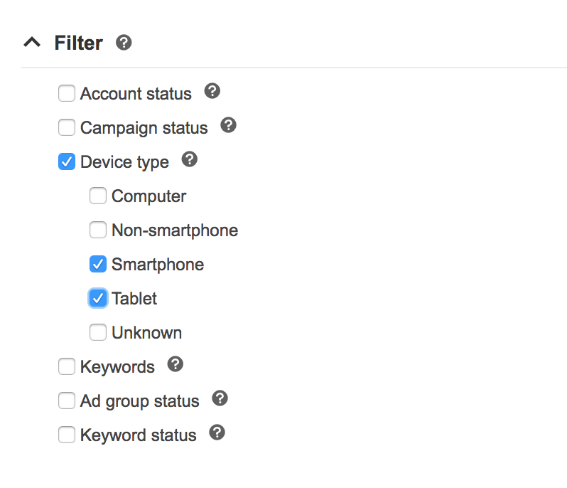 You can filter the report to only display smartphone and tablet users.