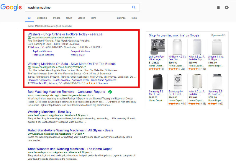 Ads are better displayed than the most trusted review source’s organic rank.