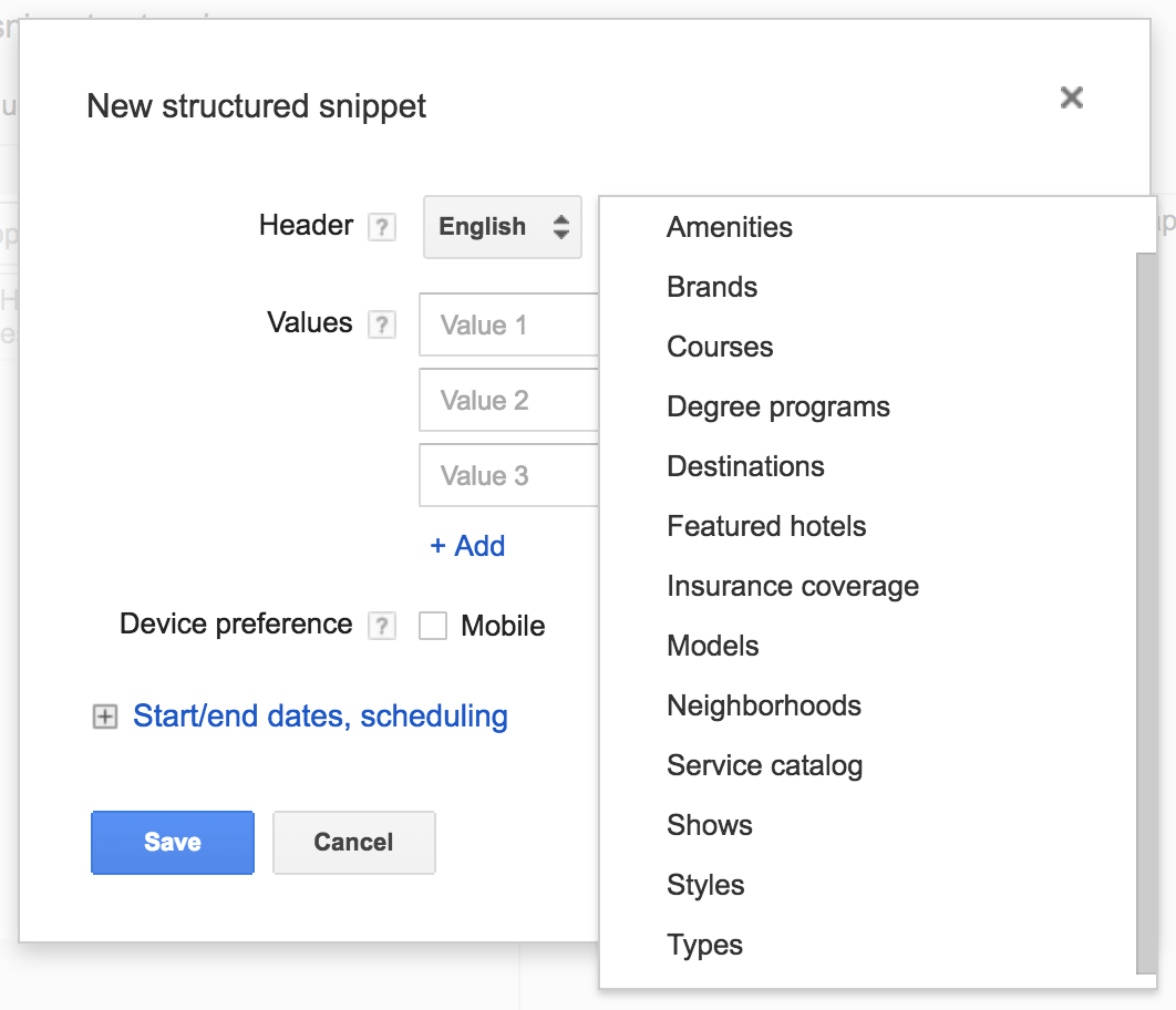 The tricky part about callouts are determining if your product is able to use one of the categories Google provides.