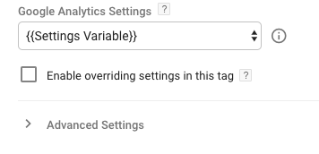 Best practice: use a GA Settings Variable.