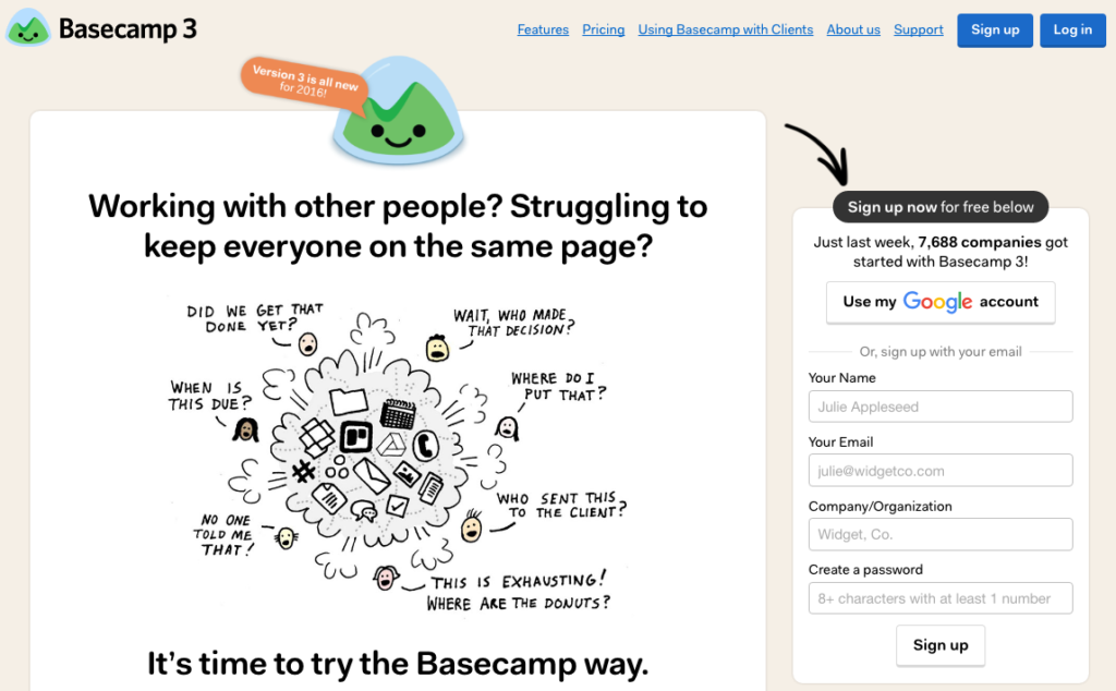 Basecamp example