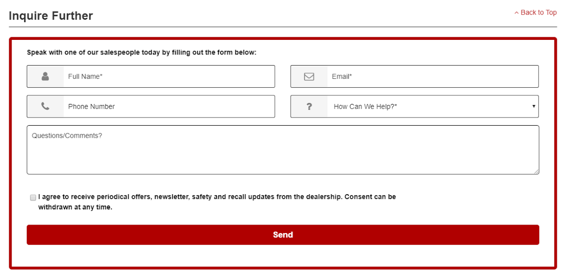 You fill out a lead form to get more information.