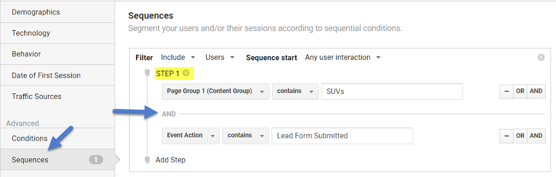 Set up a sequential segment to remarket to these users.d 4 1