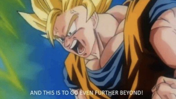 goku going even futher beyond his normal super powers