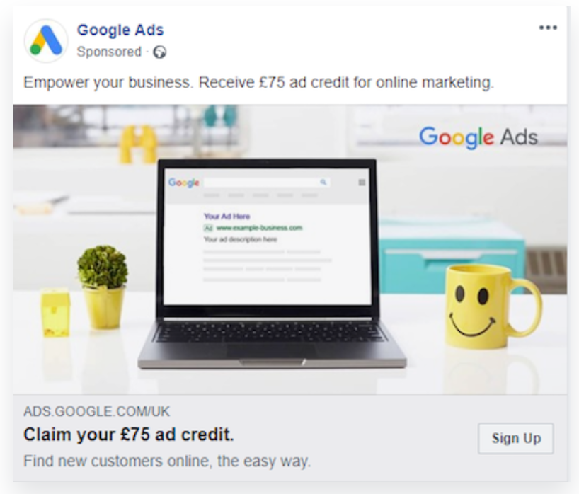 facebook ad type link click ad 2