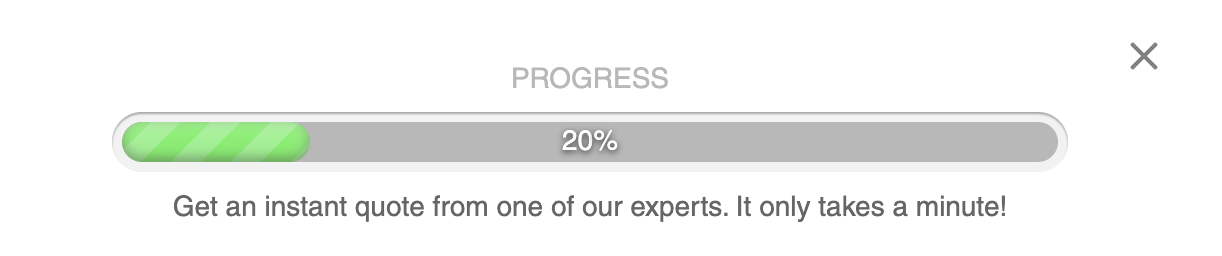 Percentage progress bar
