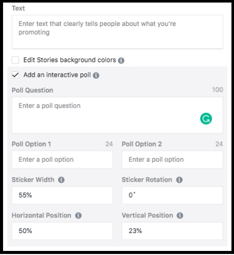 scaling facebook ads story ad settings
