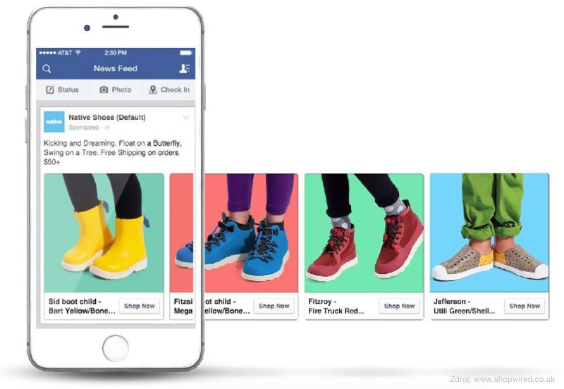 screenshot example of facebook dynamic product ad